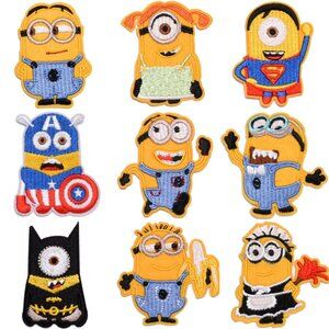 Set of 9 Minions Iron on Patches